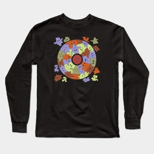 Circle Smiley Face Puzzle Pieces Long Sleeve T-Shirt